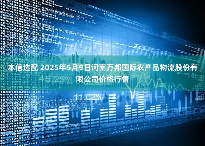 本信选配 2025年5月9日河南万邦国际农产品物流股份有限公司价格行情